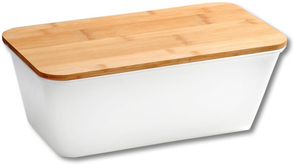 KESPER® Brotkasten Brotbox, Bambus, Melamin, (1-tlg), mit Deckel als Schneidbrett