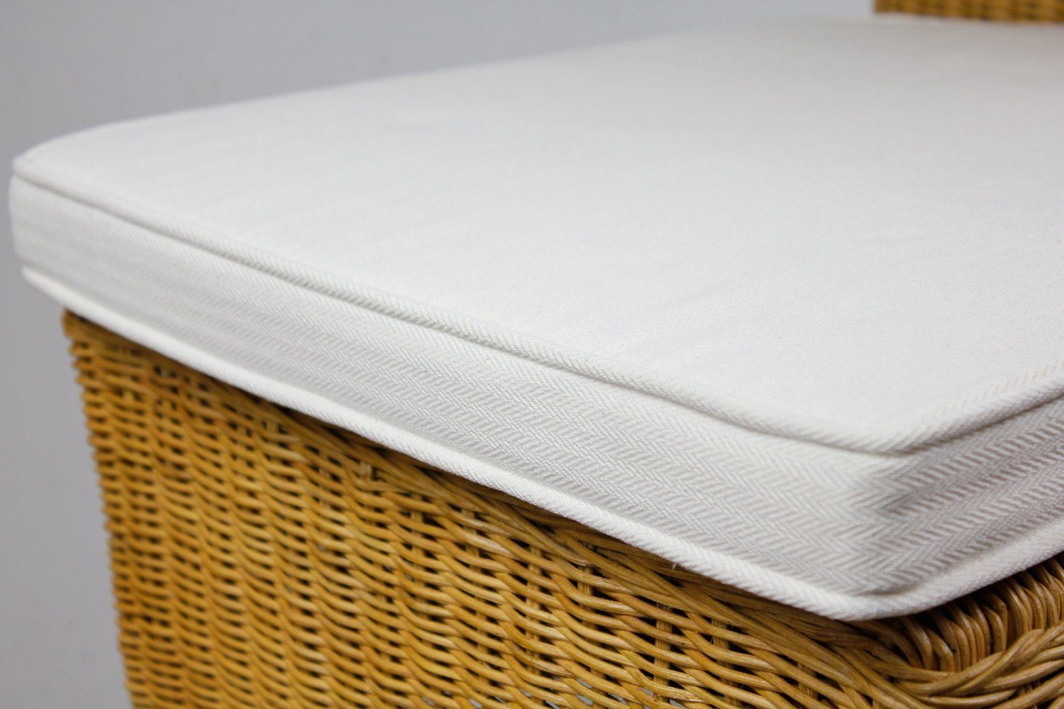 Sedex Stuhlkissen 6x Sitzpolster LARISSA Baumwolle altweiß günstig online kaufen