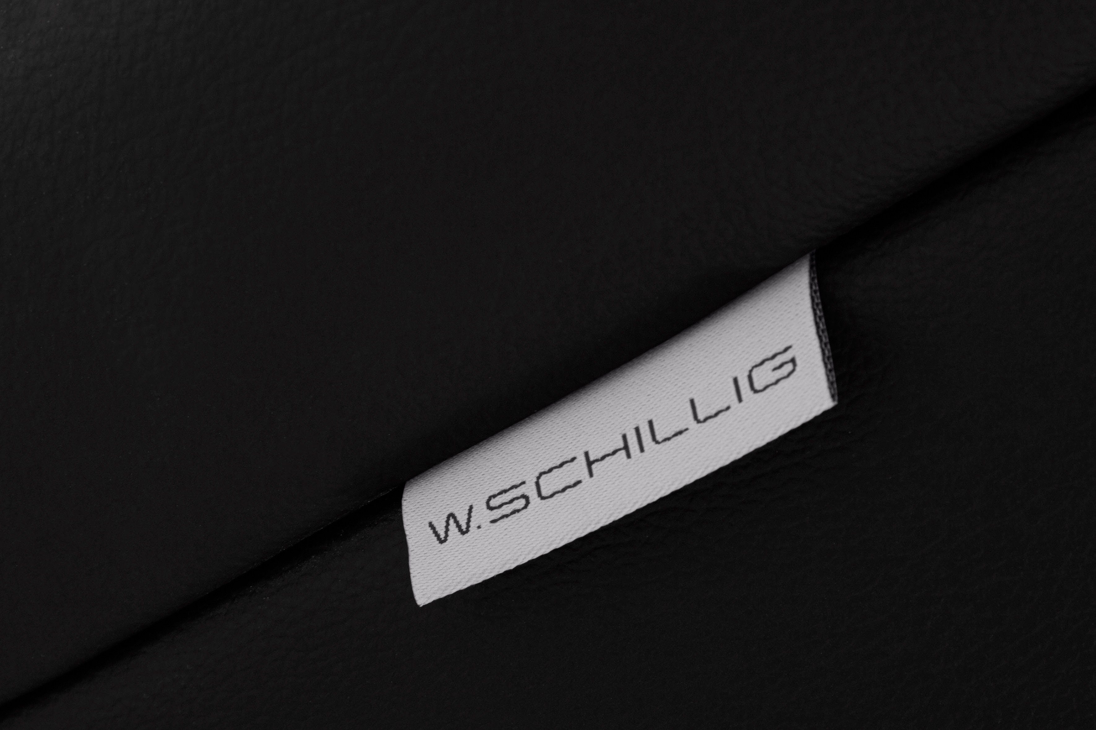 W.SCHILLIG 2-Sitzer finn, German 2016, Award der 210cm Z73 Breite Luxusklasse, nachtschwarz Design Naturwalkleder