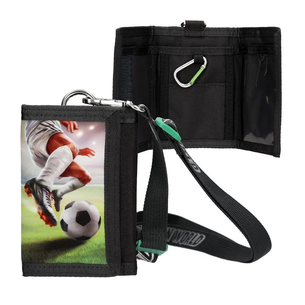 Depesche Kinderrucksack Action World Portemonnaie mit Lanyard Fussball