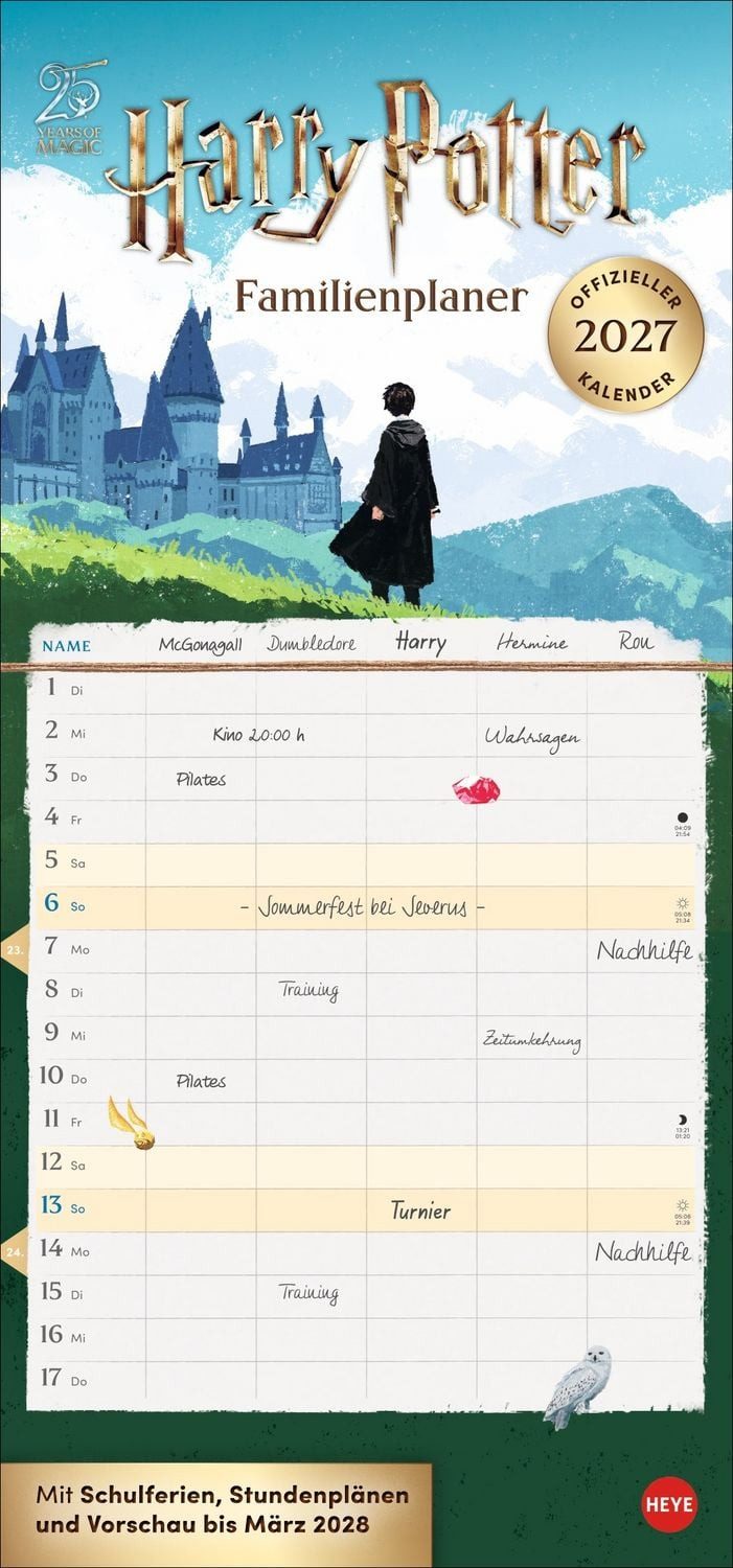 HEYE Wandkalender Harry Potter Familienplaner 2027