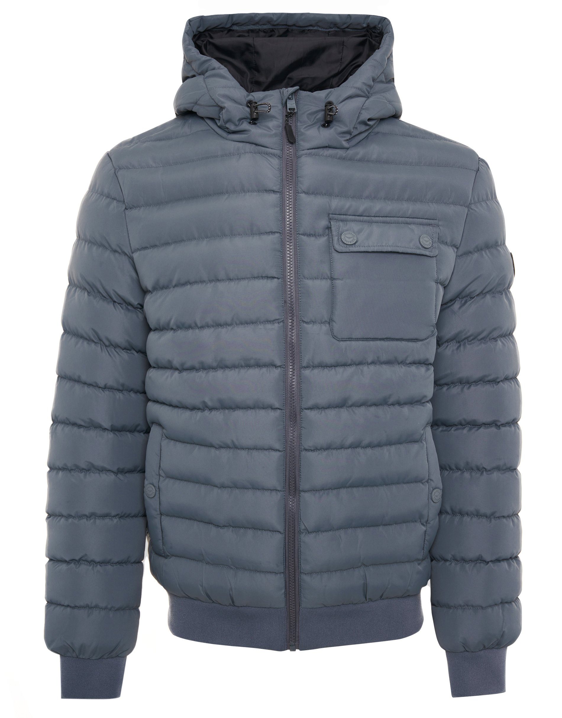 - Bescot dunkelgrau Charcoal Steppjacke Threadbare