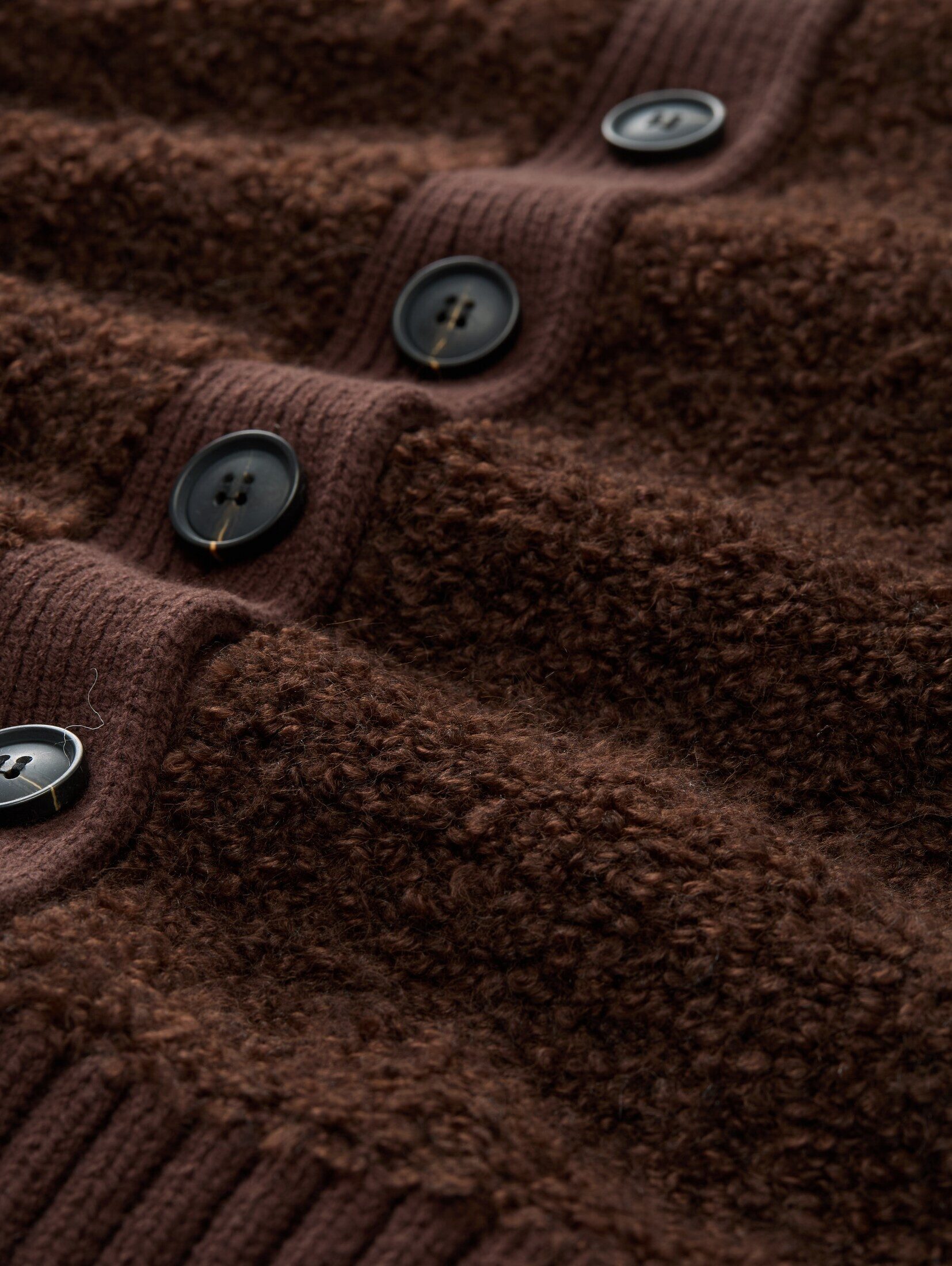 TOM TAILOR Cardigan Pullover & Strickjacken Bouclé Cardigan mit Wollanteil