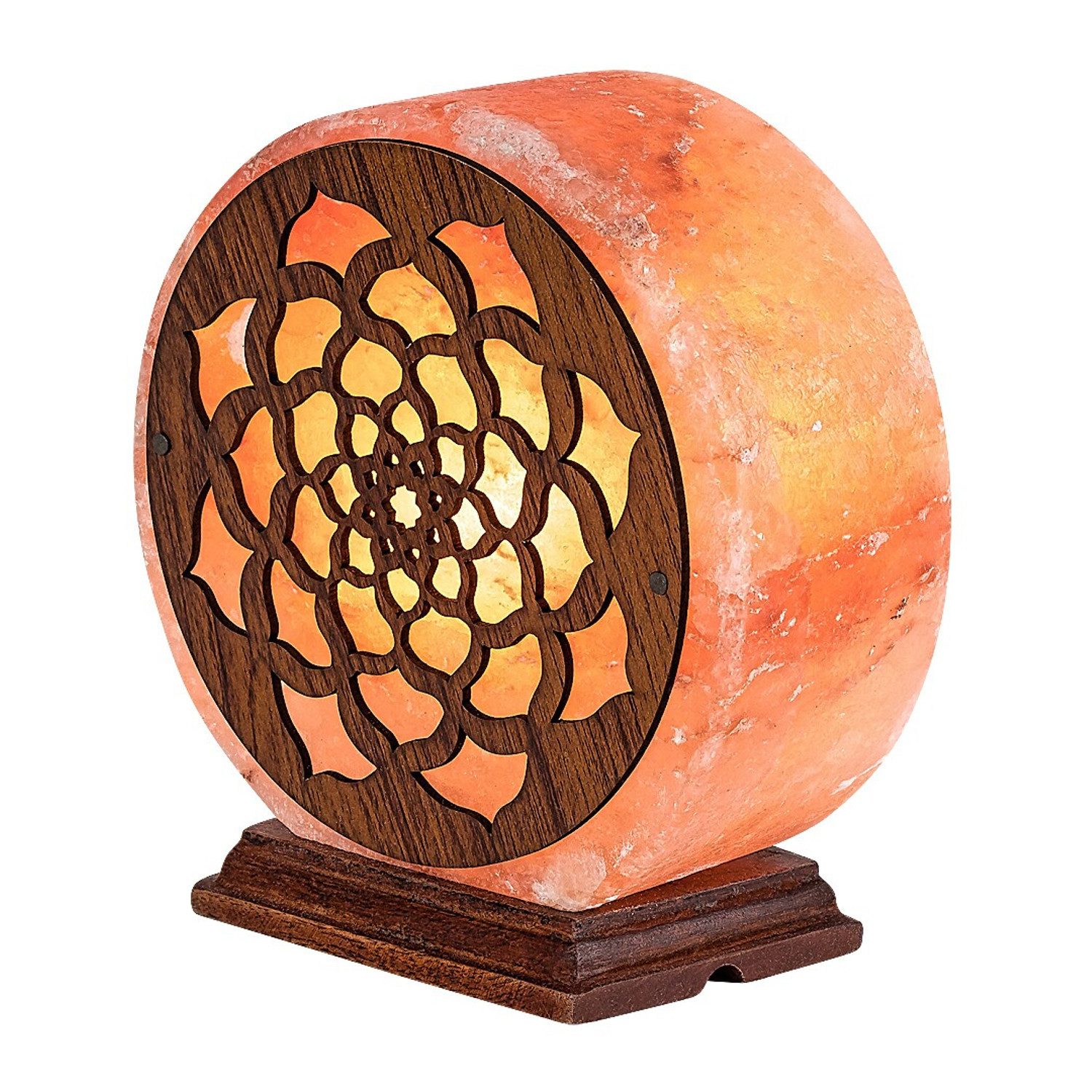 Rabalux Tischleuchte Mandali Salzlampe für Wohnzimmer Schlafzimmer, Leuchtmittel wechselbar, E14 Gewinde, orange, IP20