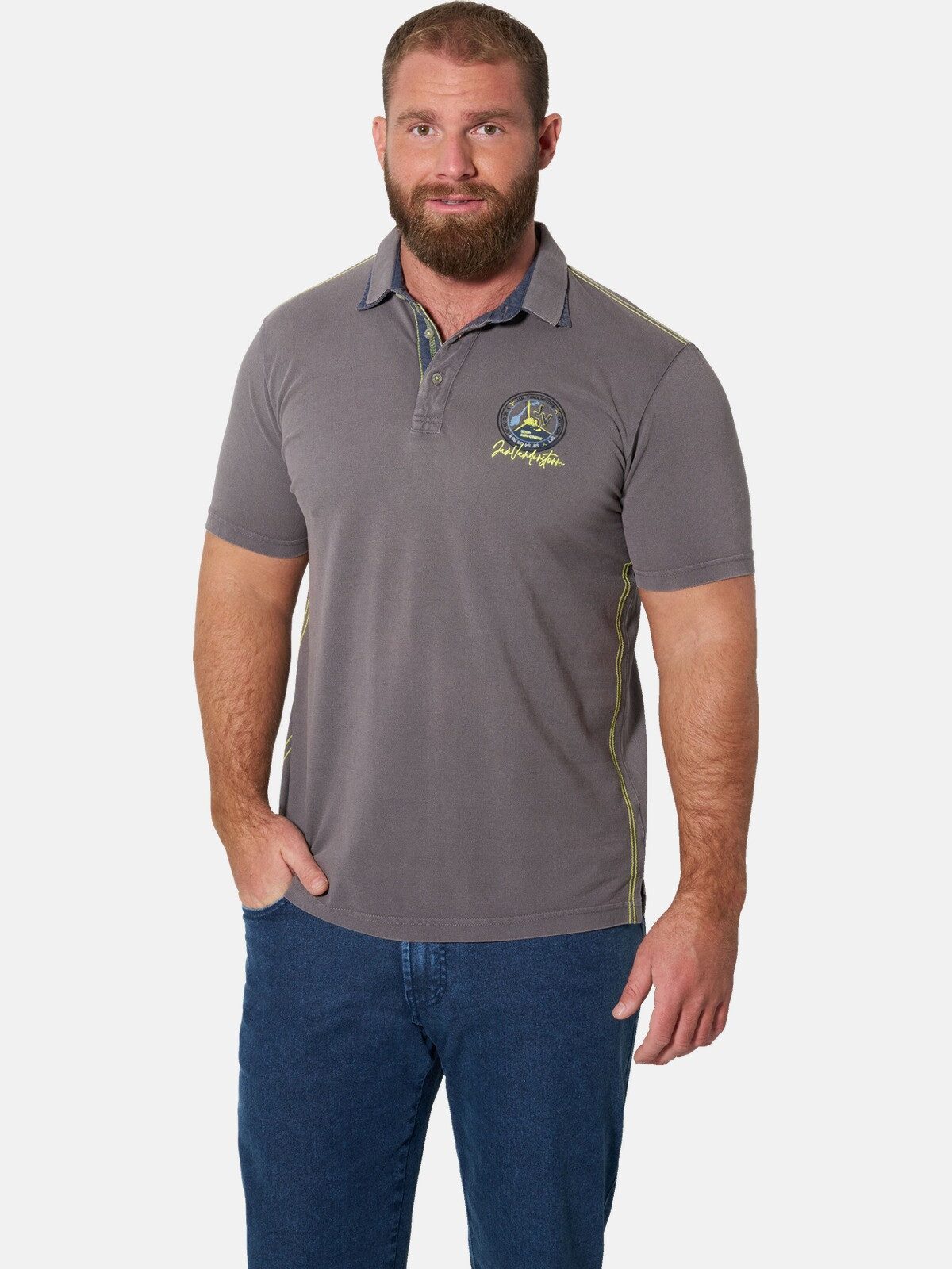 Jan Vanderstorm Poloshirt JONIN +Fit Kollektion, Doppelkragen
