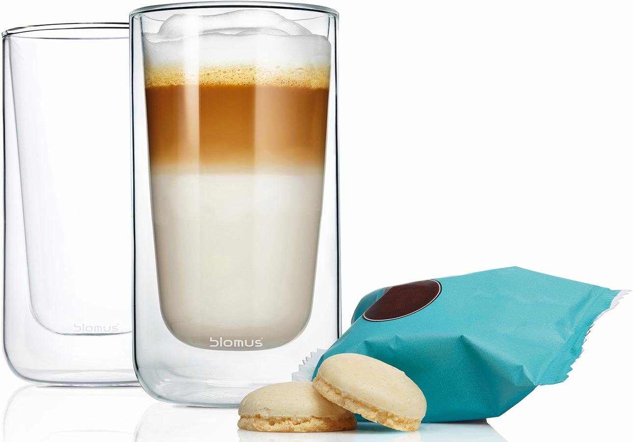 blomus Thermoglas NERO, 2-tlg., Glas, Doppelwandig, Inhalt 320 ml, 2-teilig