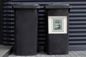 MuchoWow Wandsticker Jeder Fehler kann eine große Lösung hervorbringen" - Zitate - (1 St), Mülleimer-aufkleber, Mülltonne, Sticker, Container, Abfalbehälter