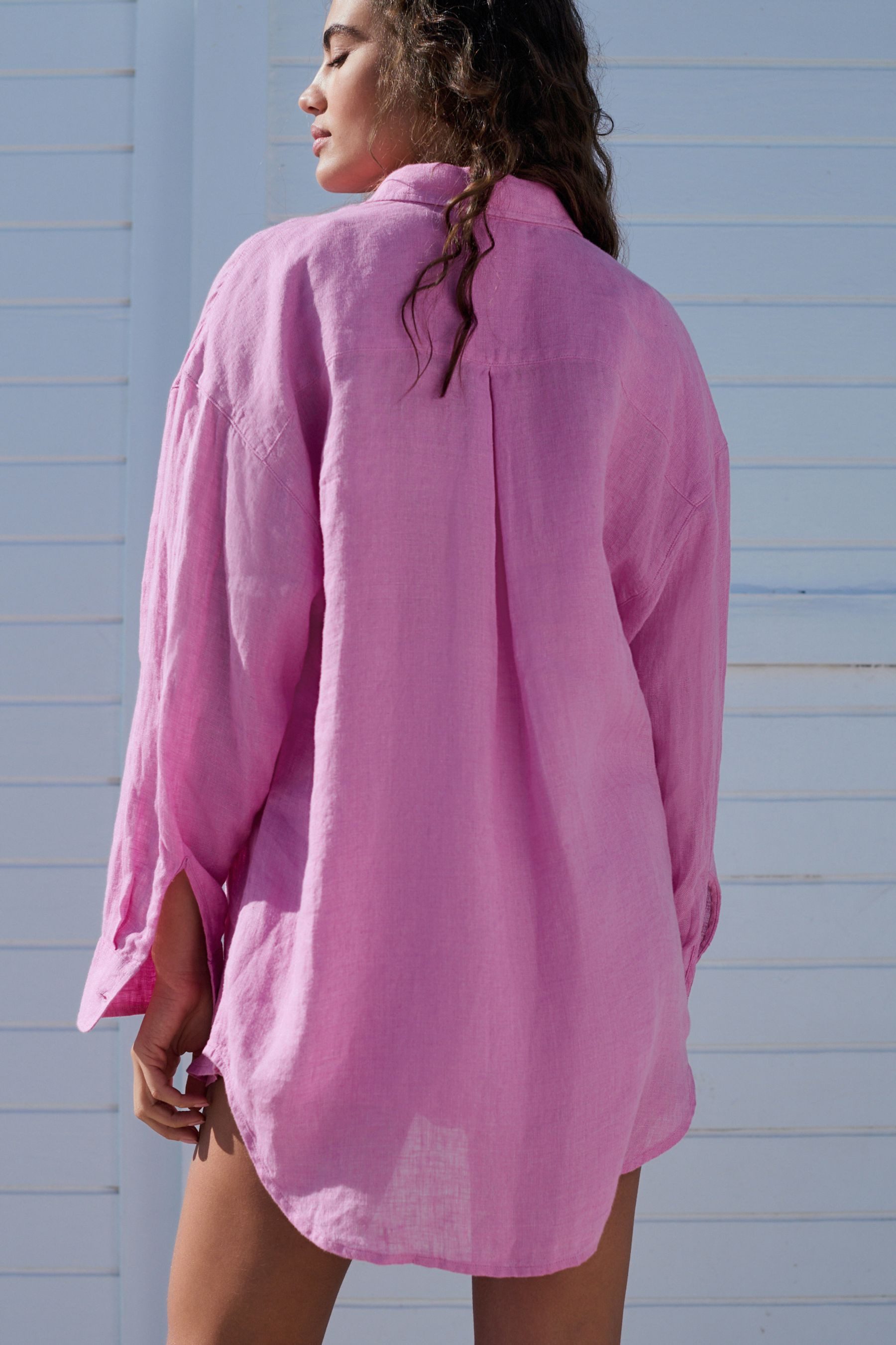 Next Strandshirt Strandbluse aus 100 % Leinen günstig online kaufen