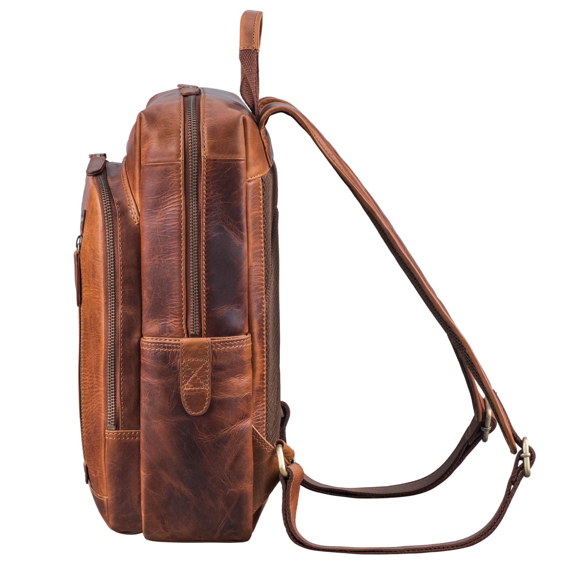 STILORD Notebook-Rucksack "Johnson" Lederrucksack Herren Business