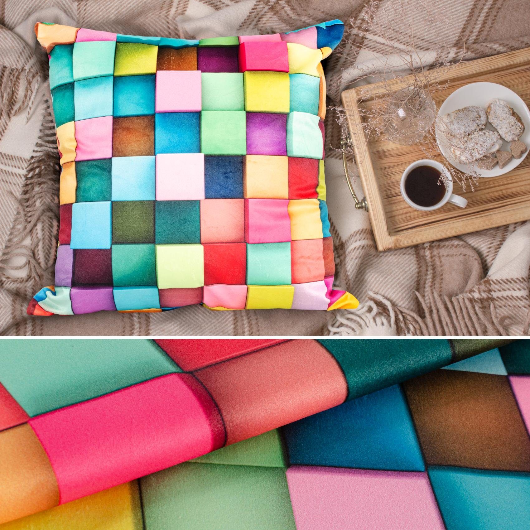 ANRO Dekokissen Verschiedene Kissenbezug Velours mit Motiv Zierkissen, Micr günstig online kaufen