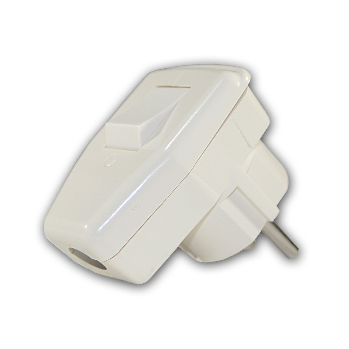 world-trading-net Schuko-Stecker Schutzkontakt-Winkelstecker mit Schalter, 230V/16A