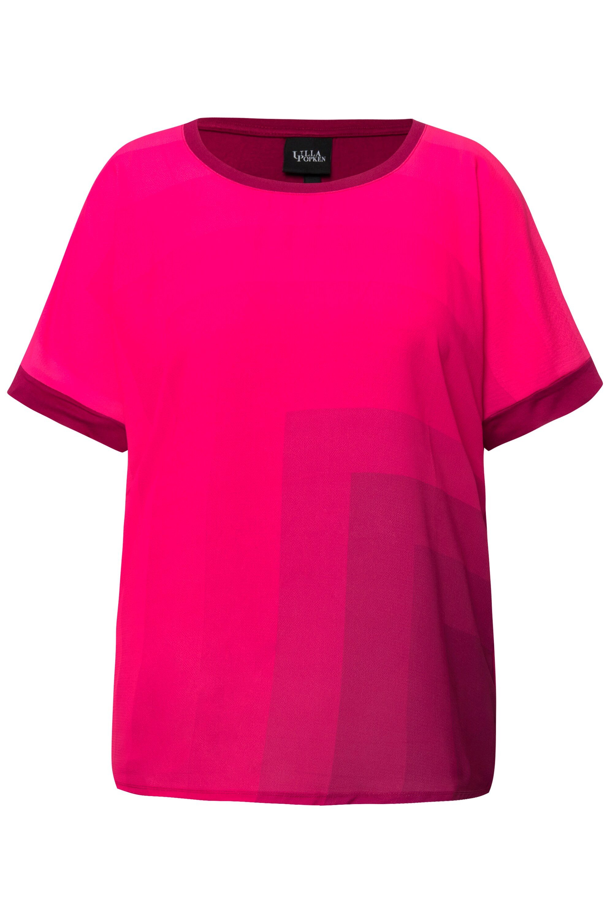 Ulla Popken T-Shirt Blusenshirt Oversized Rundhals günstig online kaufen