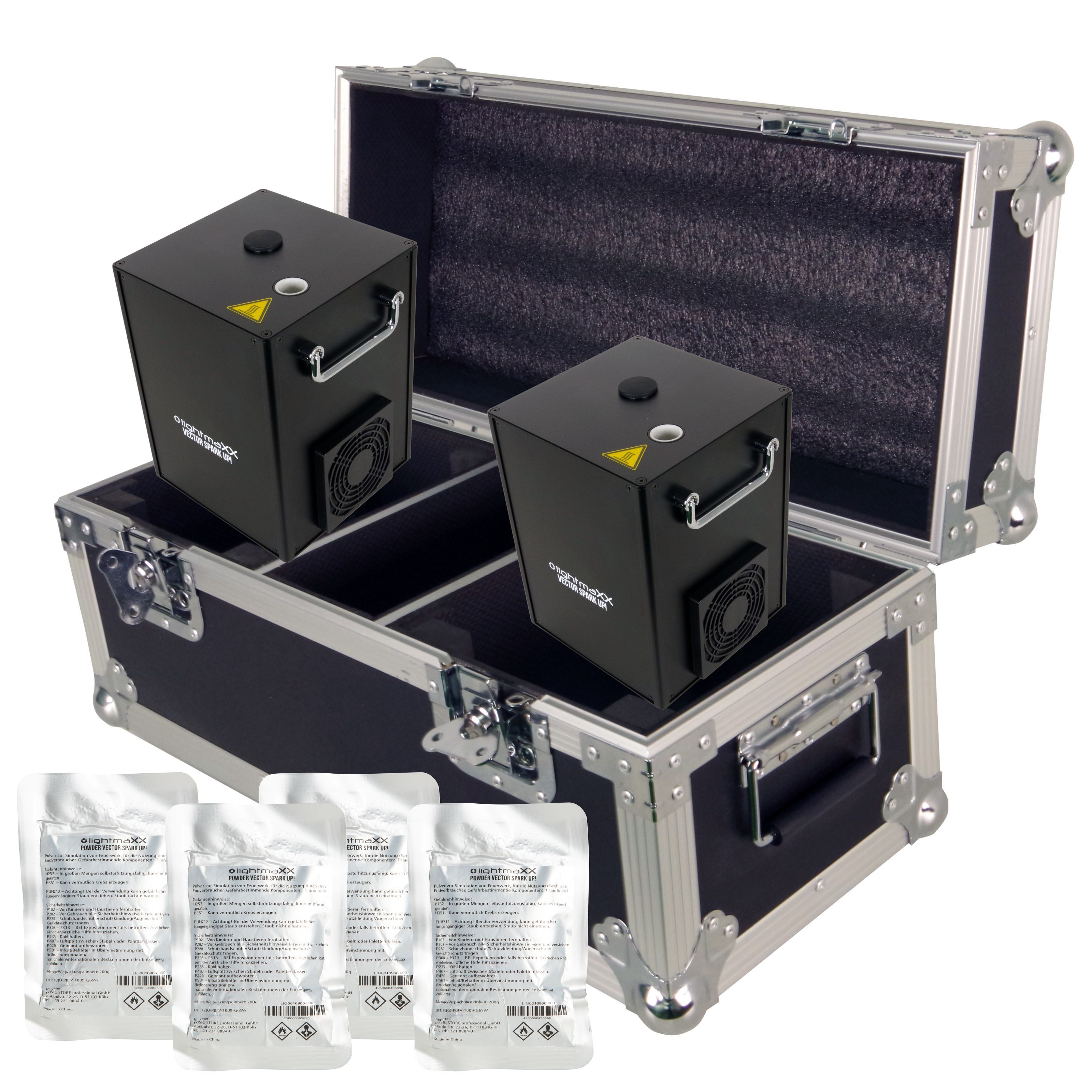 lightmaXX LED Scheinwerfer, Effektmaschinen Set, DMX Effektmaschinen, Selbstreinigende