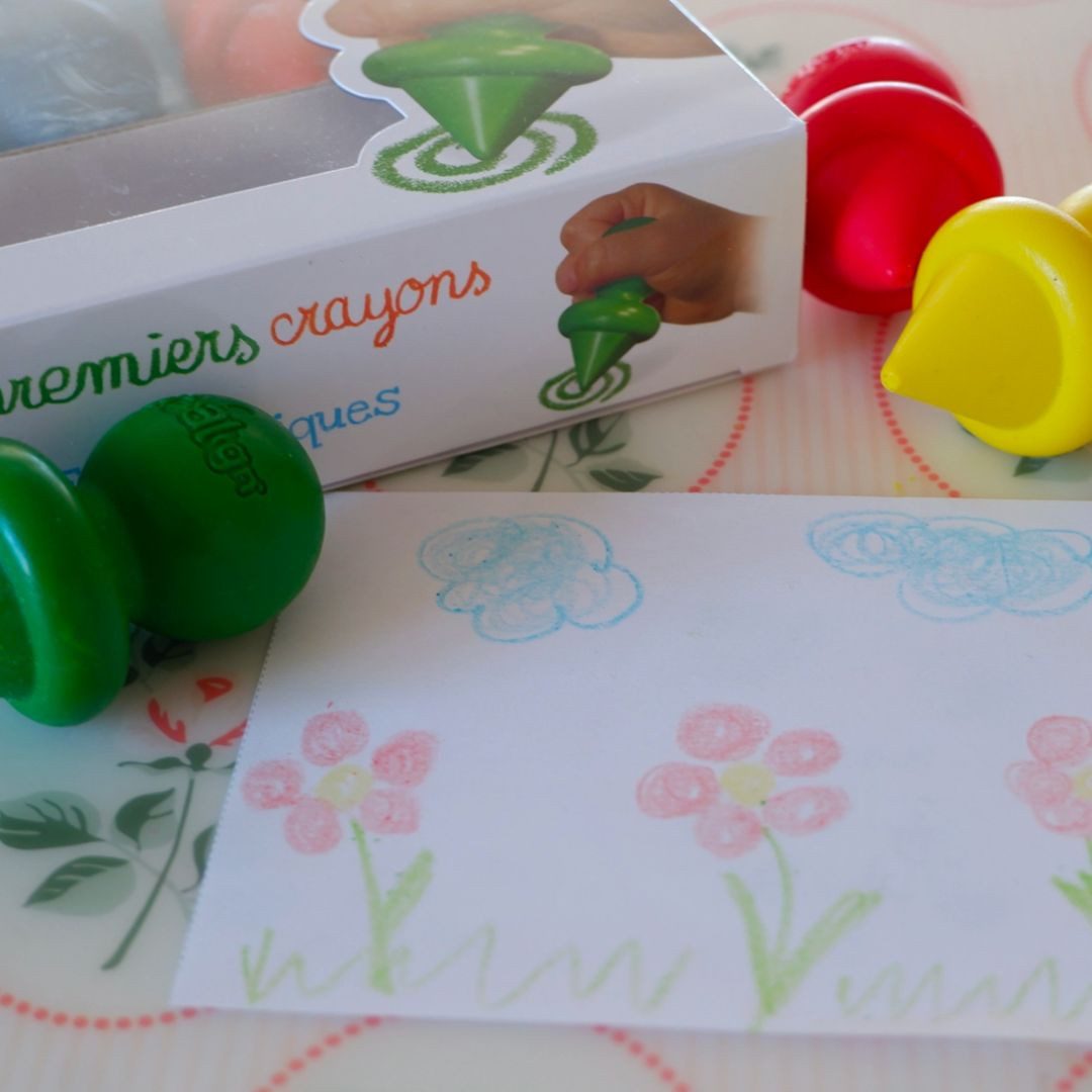 suebidou Wachsmalstift Wachsmalstifte-Set für Kinder ab 12m+ 'Meine ersten Stifte', nachhaltig, kreativ