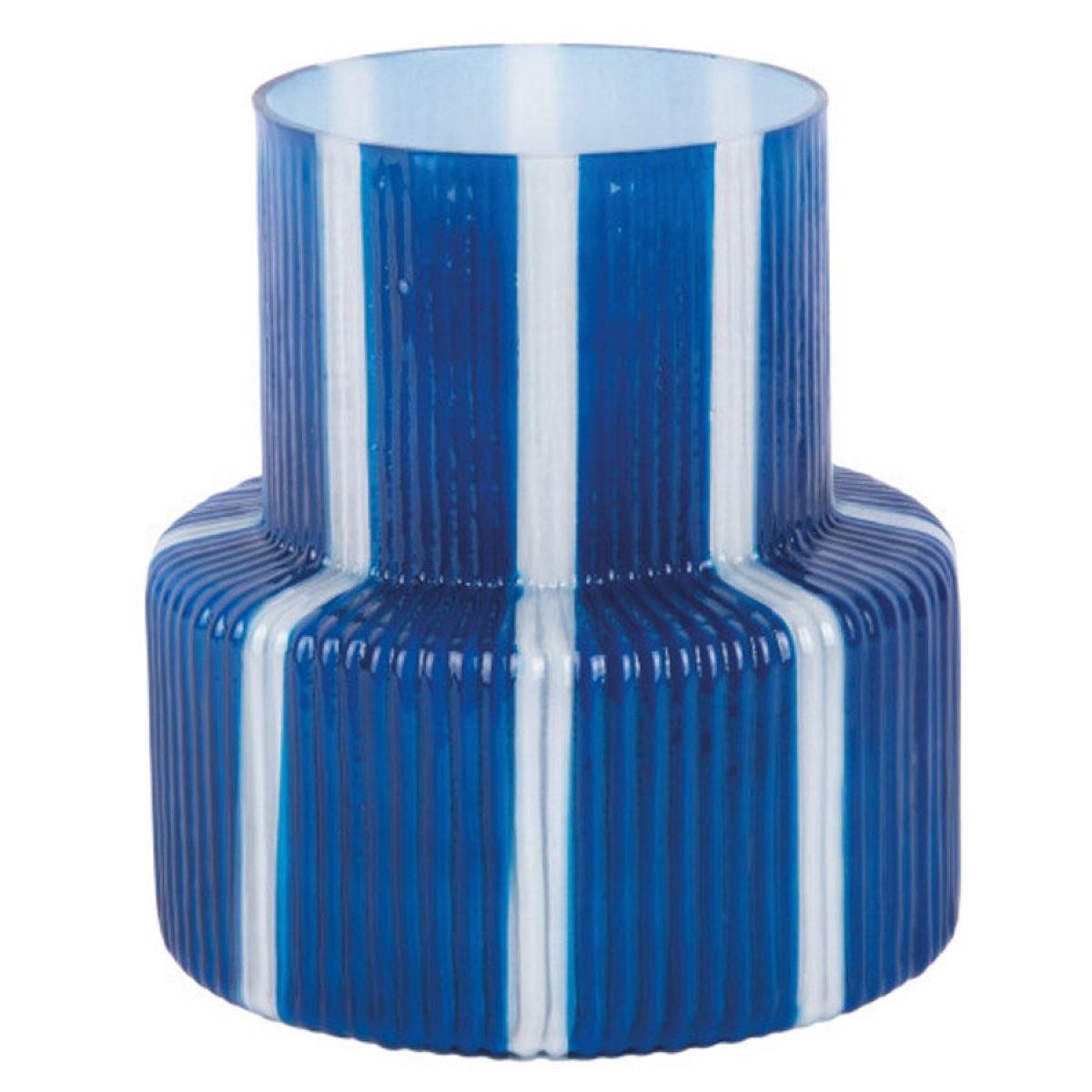 Present Time Dekovase Vase Rayado Retro Blau (19cm)