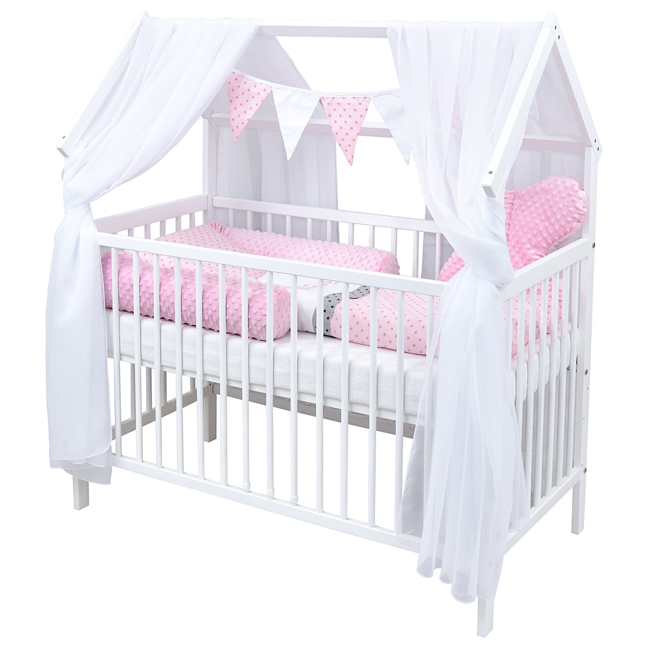 Baby-Delux Komplettbett Hausbett Babybett Schutzgitter Komplettset, günstig online kaufen