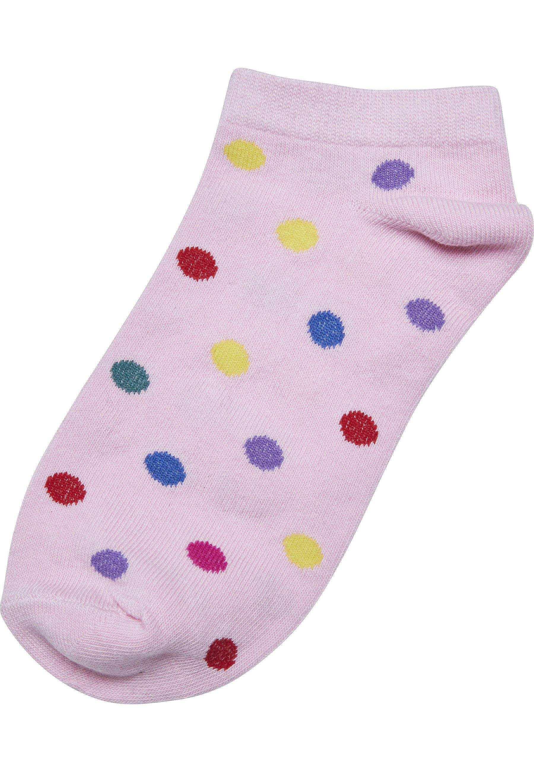 URBAN CLASSICS Basicsocken Urban Classics Damen No Show Socks Rainbow Dots 5-Pack (1-Paar)