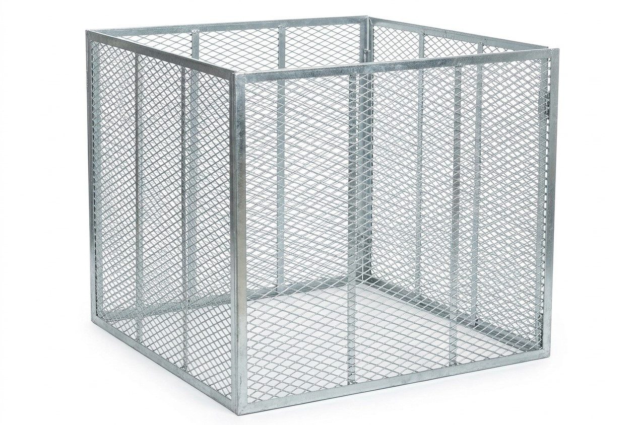 BruKa Komposter XL Metall Komposter Feuerverzinkt Metallkomposter Kompost, 500 l, Metall Verzinkt