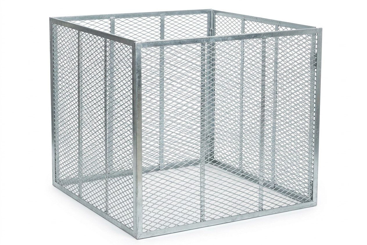 BruKa Komposter XL Metall Komposter Feuerverzinkt Metallkomposter Kompost, 500 l, Metall Verzinkt