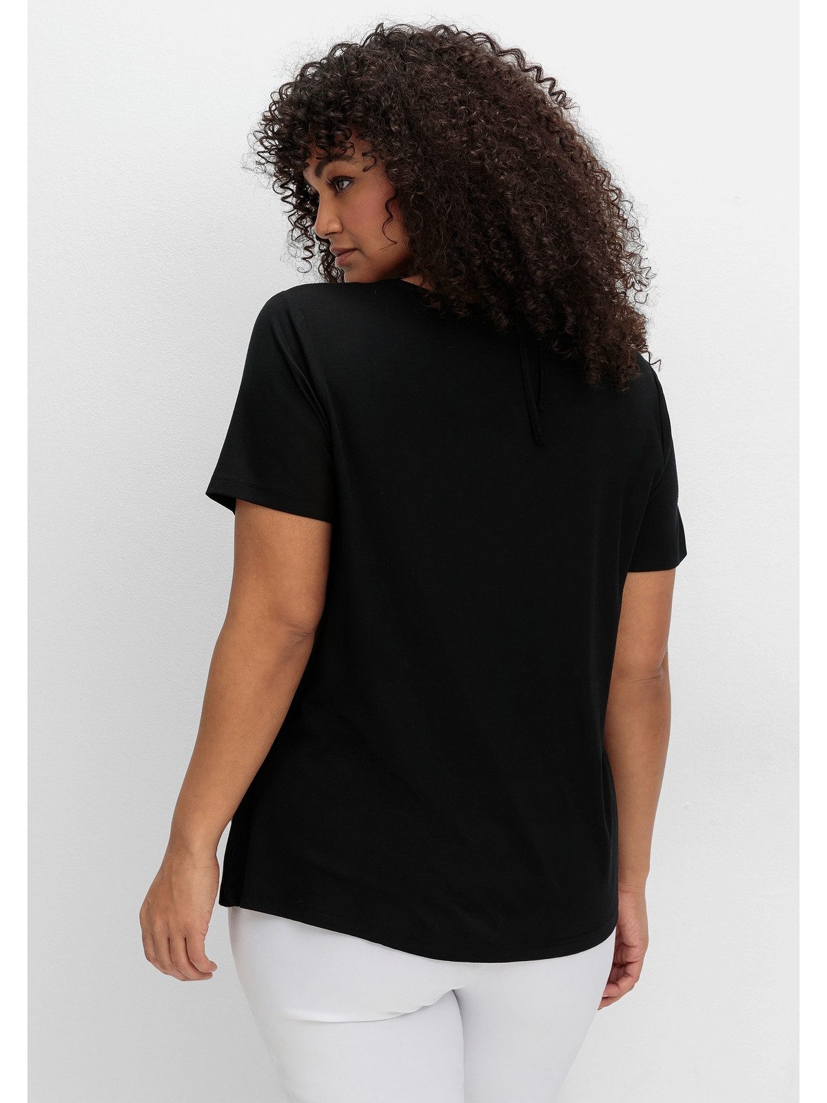 sheego by Joe Browns T-Shirt Große Größen mit Neckholder-Bindeband