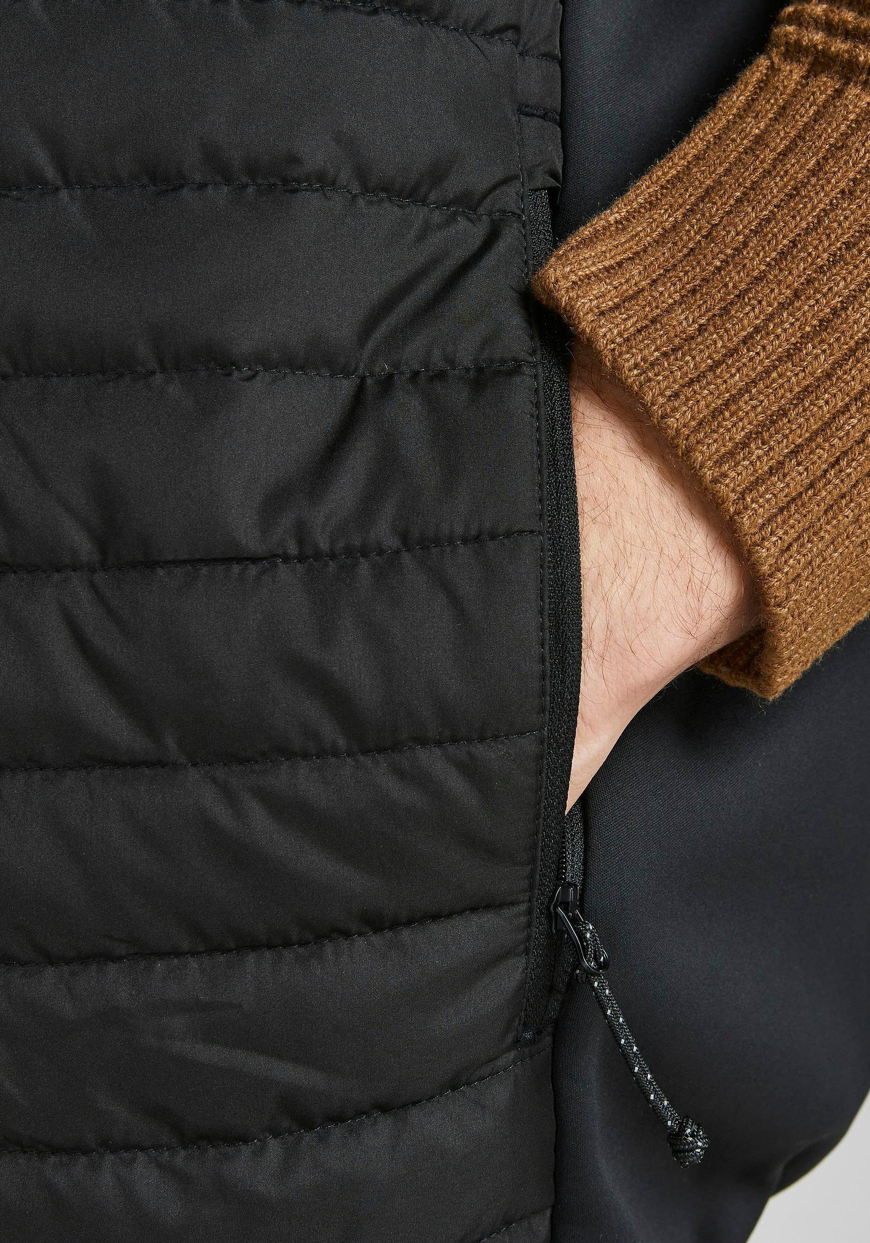 Jack & Jones PlusSize Steppweste MULTI mit Stehkragen und normaler Form unifarben, modisch, regular fit, Polyester, Stehkragen