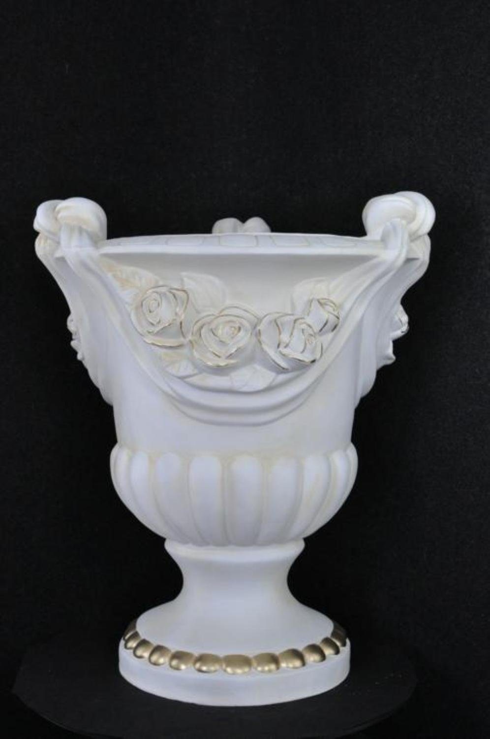 Vase XXL Pokal Kelch Design Deko 0857 Vasen Blumen Handarbeit JVmoebel Skulptur Topf