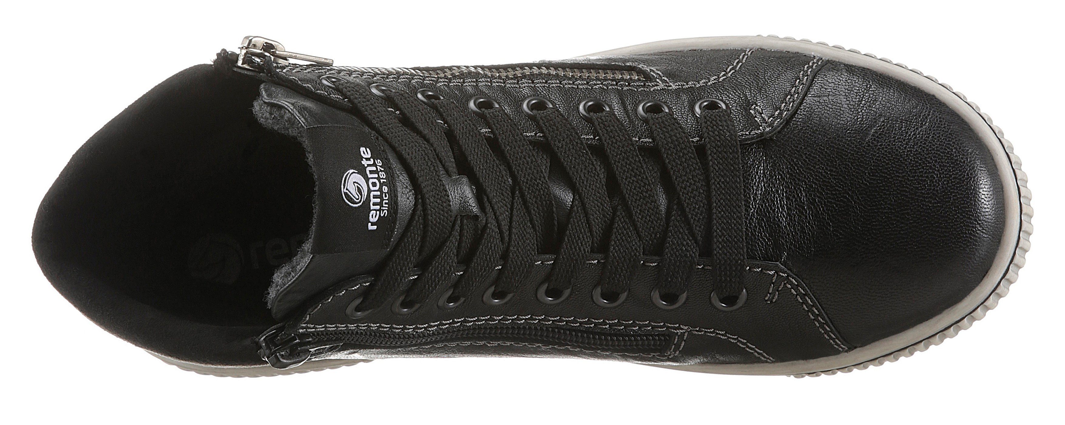 Remonte Schnürboots, Plateau, Schnürstiefelette, Boots in Crash-Optik