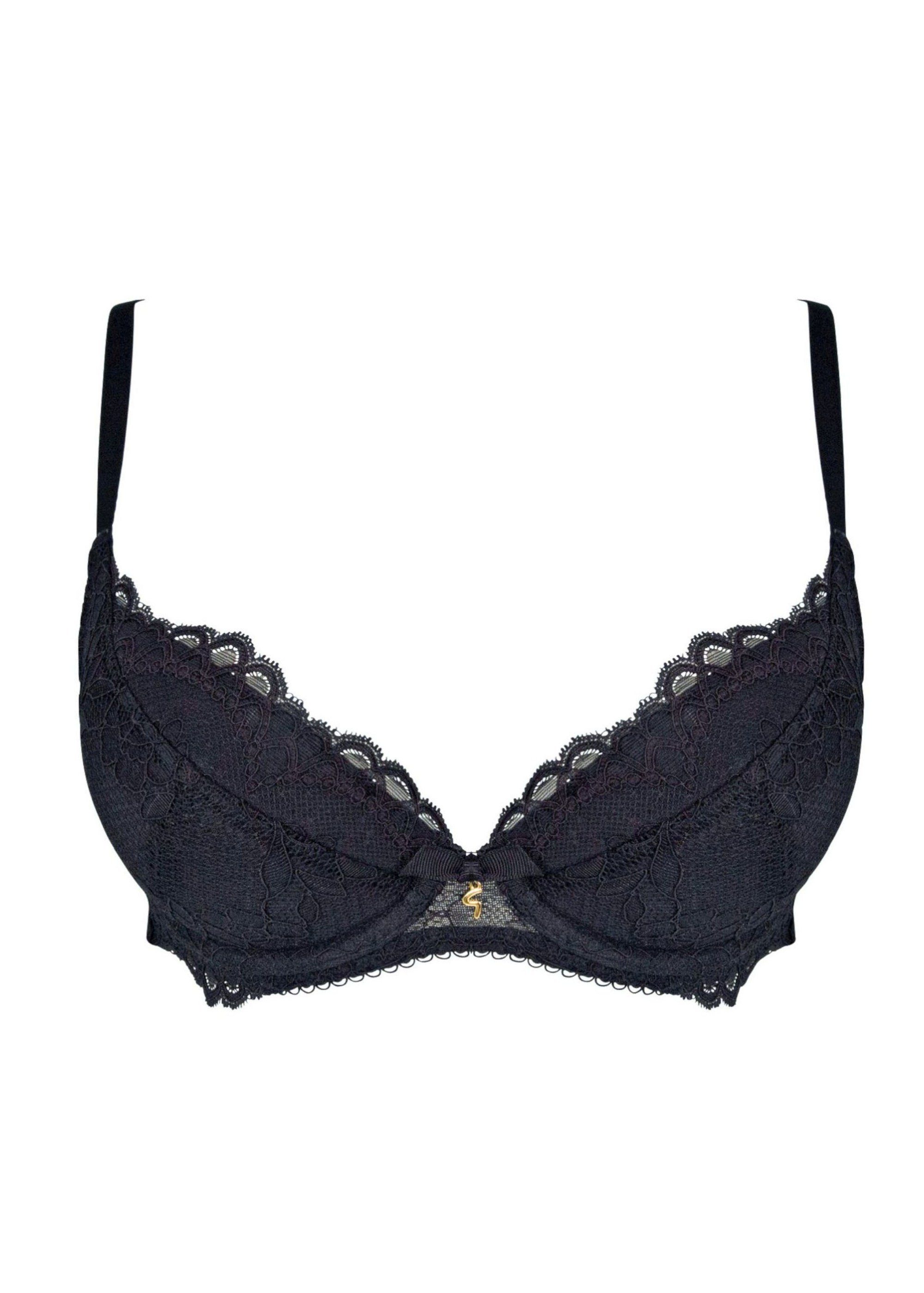 Gossard Dekolleté-BH Lace Push-Up BH Black 65 G (Push-Up, Spitze/Netz)