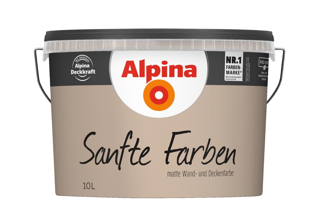 Alpina Wandfarbe Alpina Sanfte Farben Wandfarbe 10 L sandstein