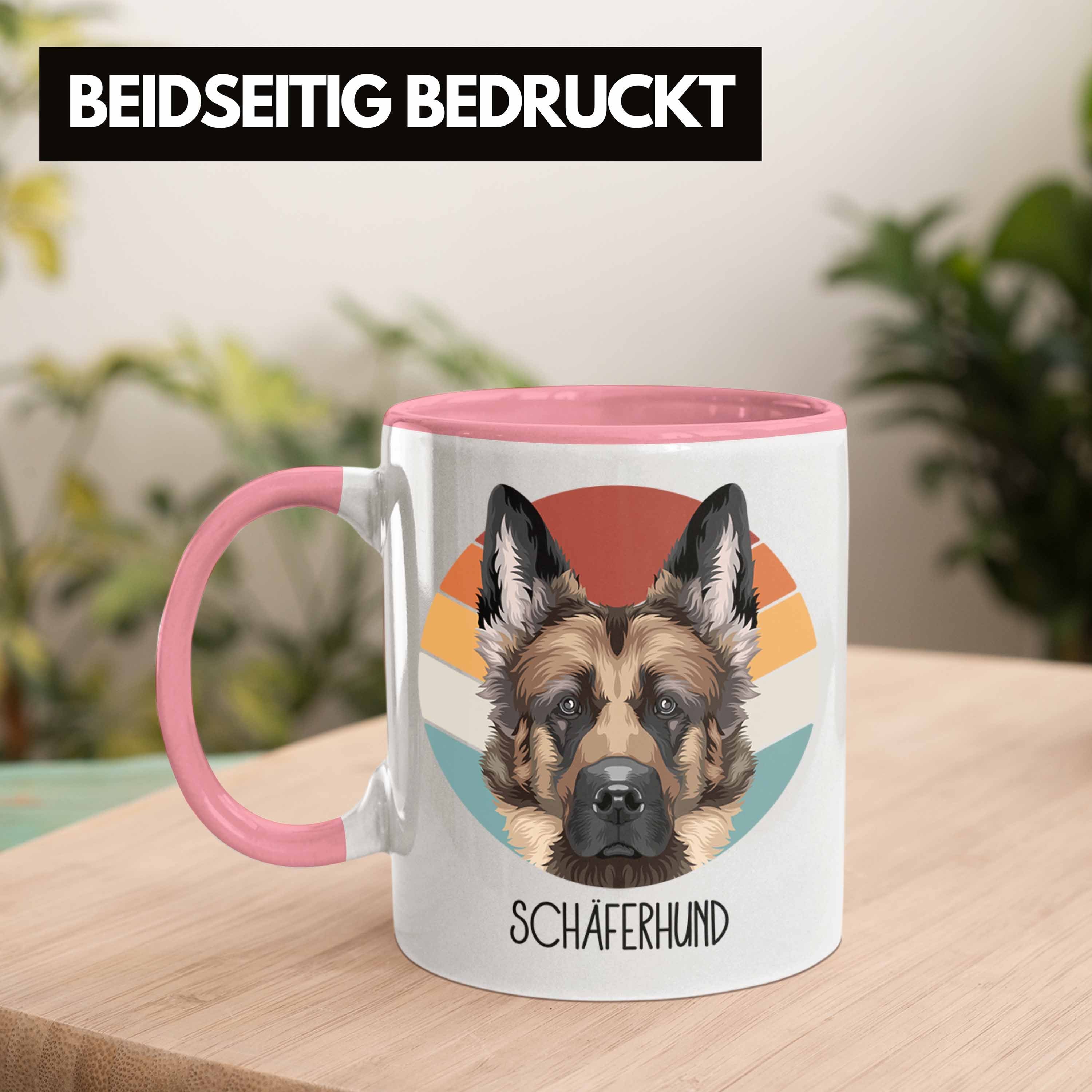 Geschenk Tasse Schäferhund Besitzer Schäf Trendation Lustiger Spruch Rosa Tasse Geschenkidee