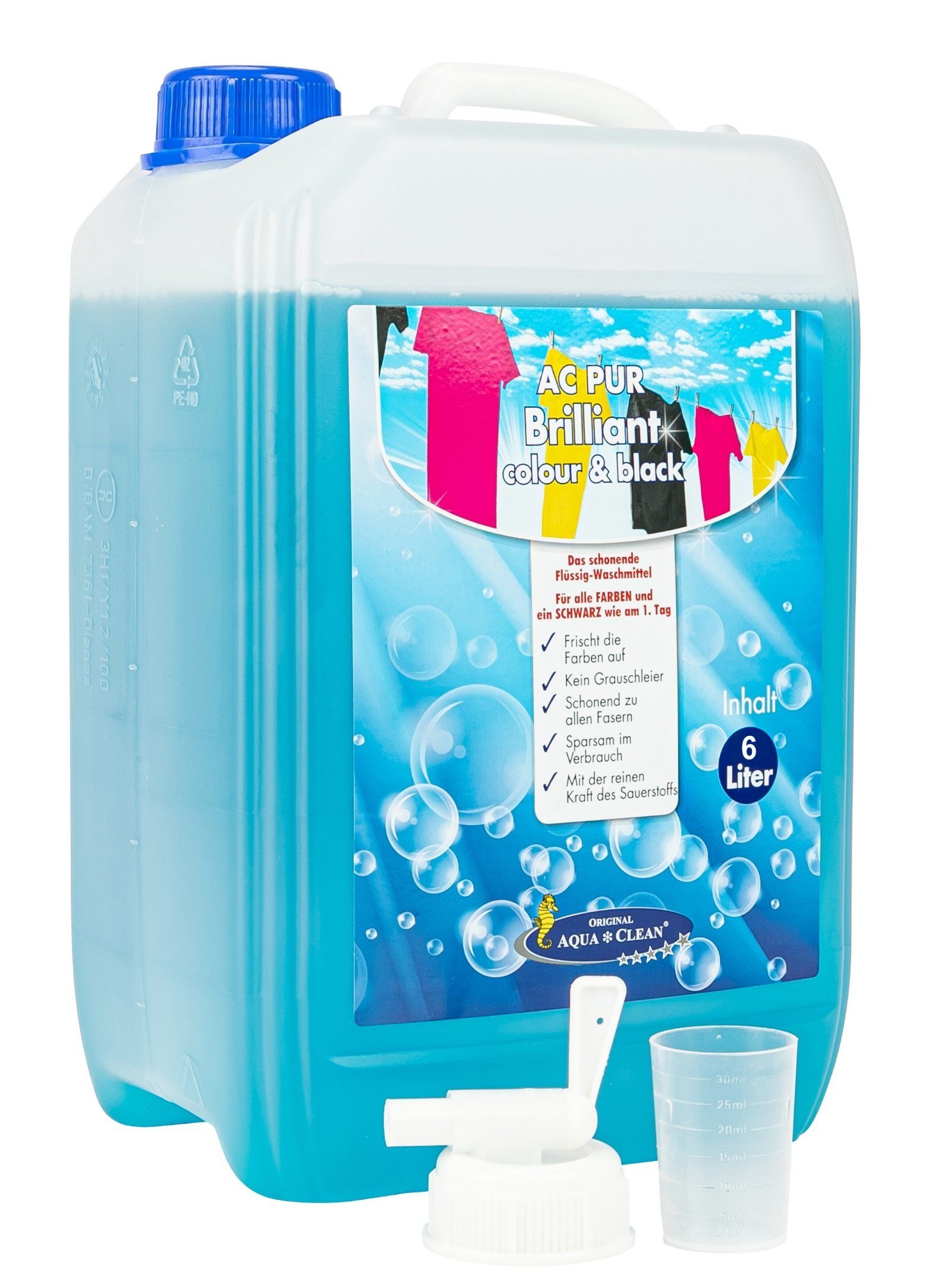 AQUA CLEAN AQUA CLEAN PUR Brilliant colour & black 6l Vollwaschmittel