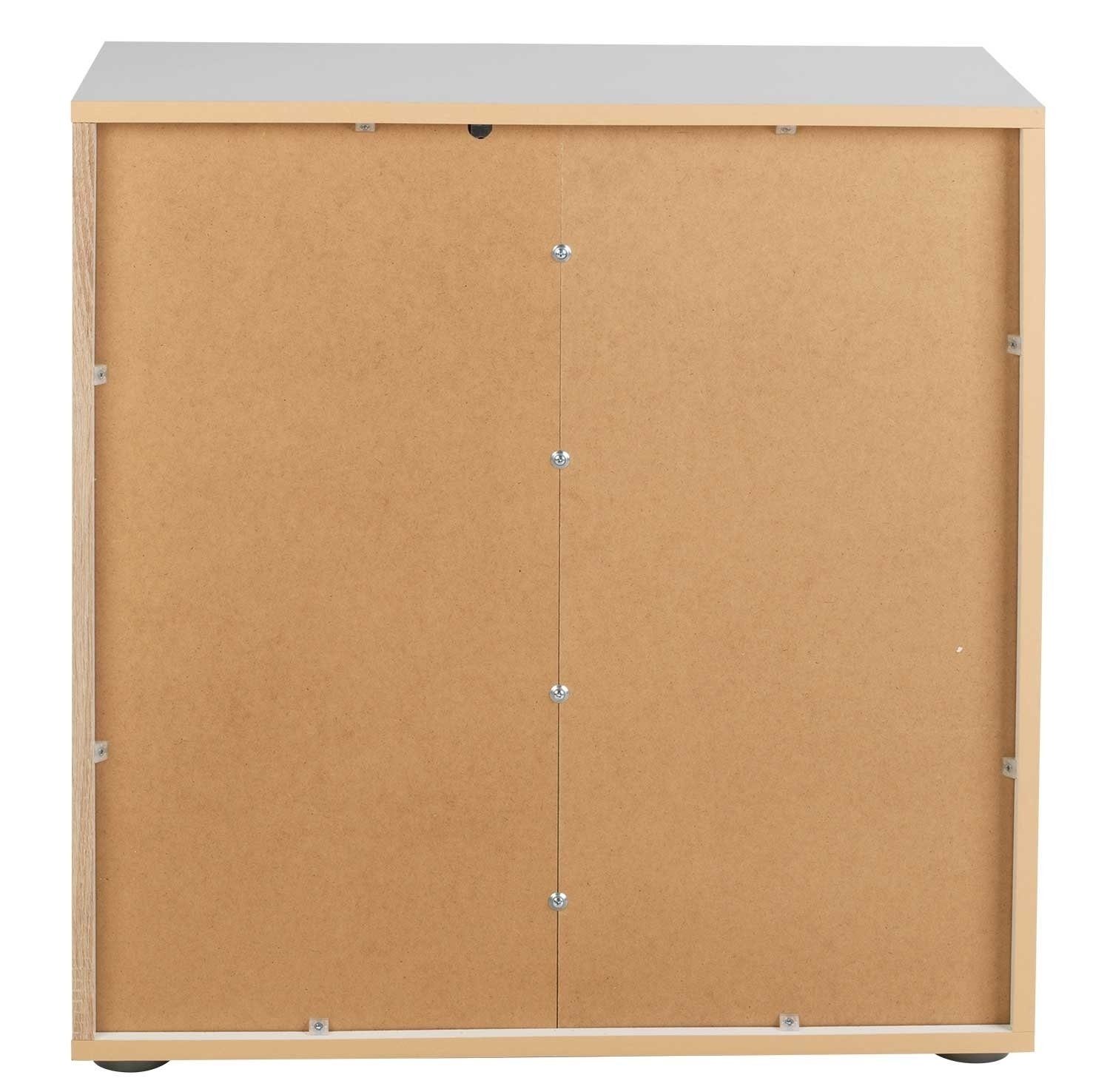 Schubladen, x H cm, 2 weiß, Einlegeboden 1 Sideboard B 2 71 Türen, Kommode SOLO, 76