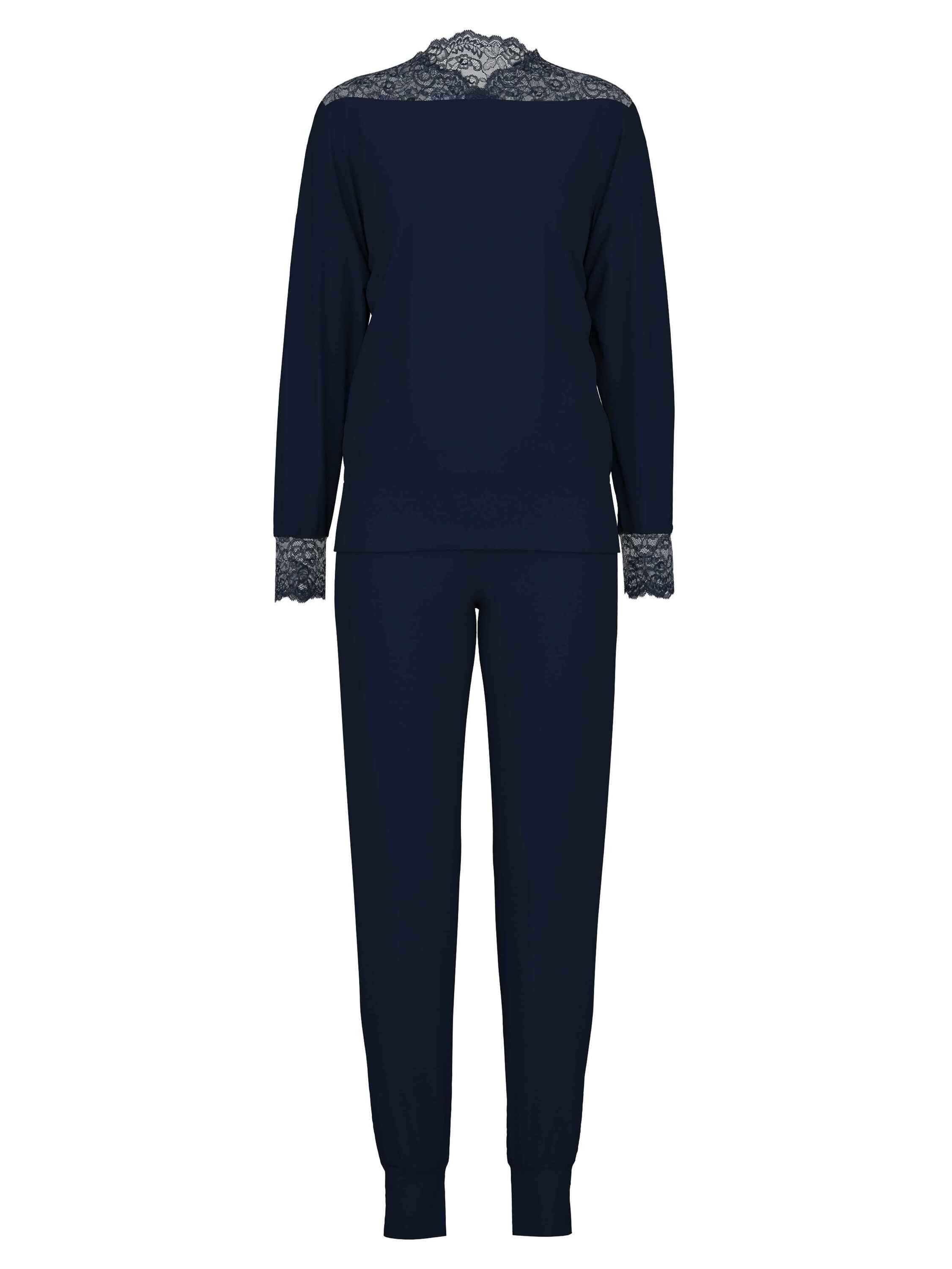 blue Pyjama dark lapis CALIDA tlg) (2 Bündchen-Pyjama