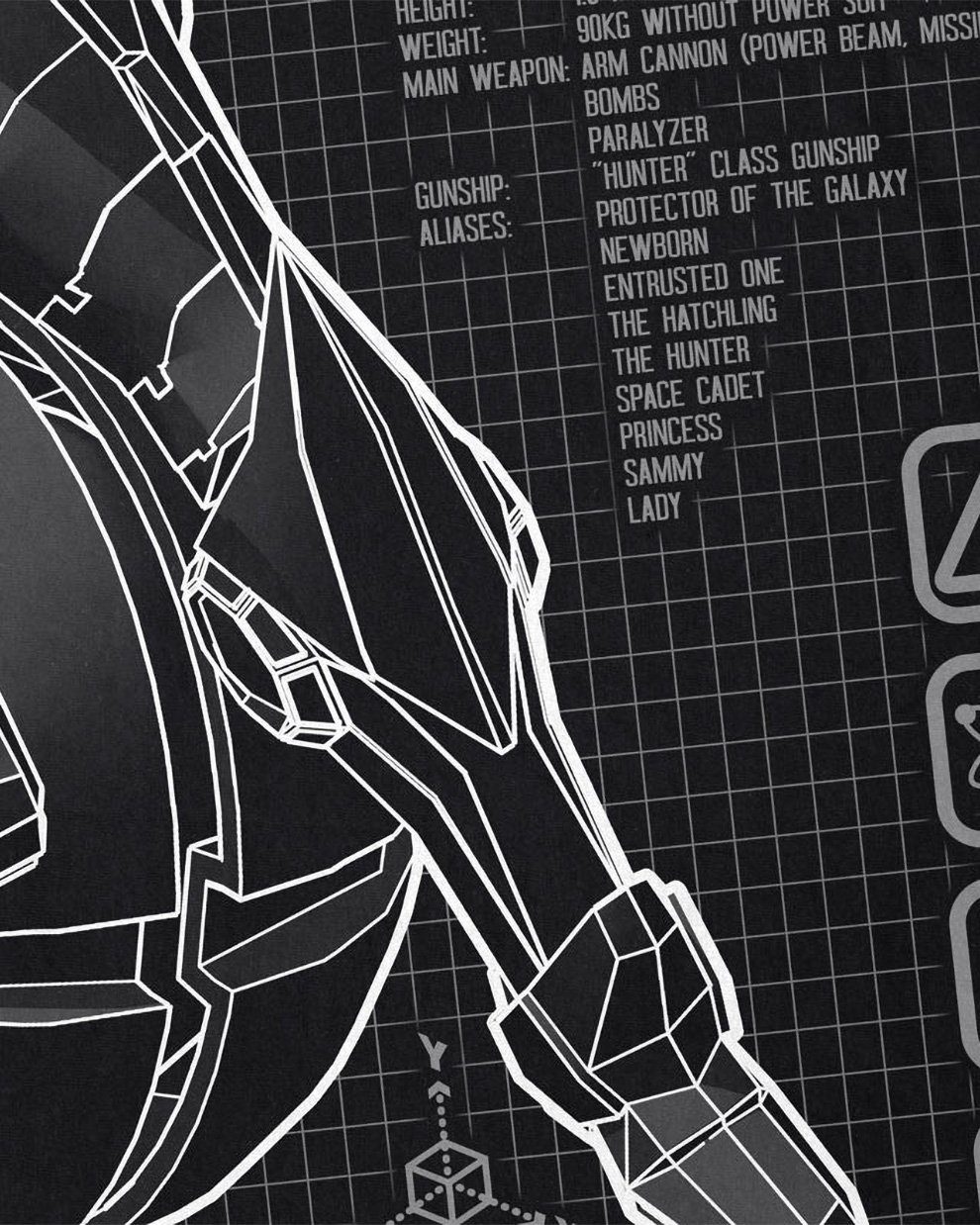 style3 T-Shirt Samus Blaupause metroid nerd gamer nes nintendo snes switch günstig online kaufen