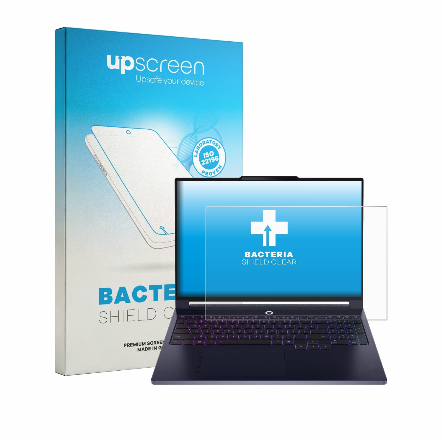 upscreen Displayschutzfolie Schutzfolie für Lenovo Legion 7a Gen 11 16", Displayschutz Schutz Folie Klar antibakteriell