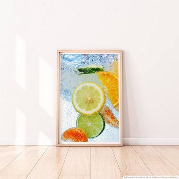 Sinus Art Poster 60x90cm Food-Fotografie Poster Zitrusfrüchte im Wasser