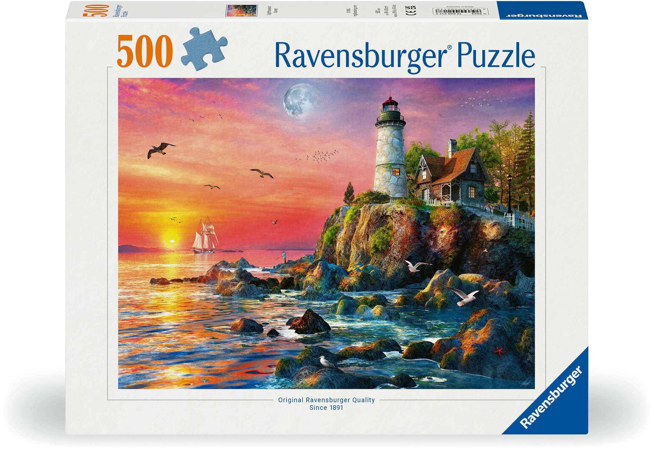 Ravensburger Puzzle 500 Teile Puzzle Leuchtturm am Abend 12000217, 500 Puzz günstig online kaufen