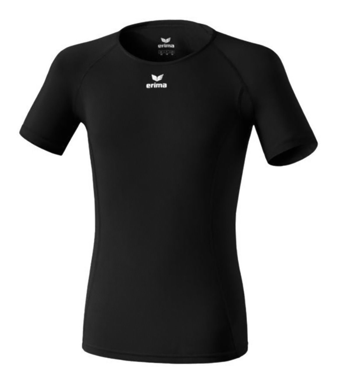 Erima Laufshirt Support Unisex Sportshirt Shirt T-Shirt Fussball Funktionsshirt Laufen Sport Training Schwarz