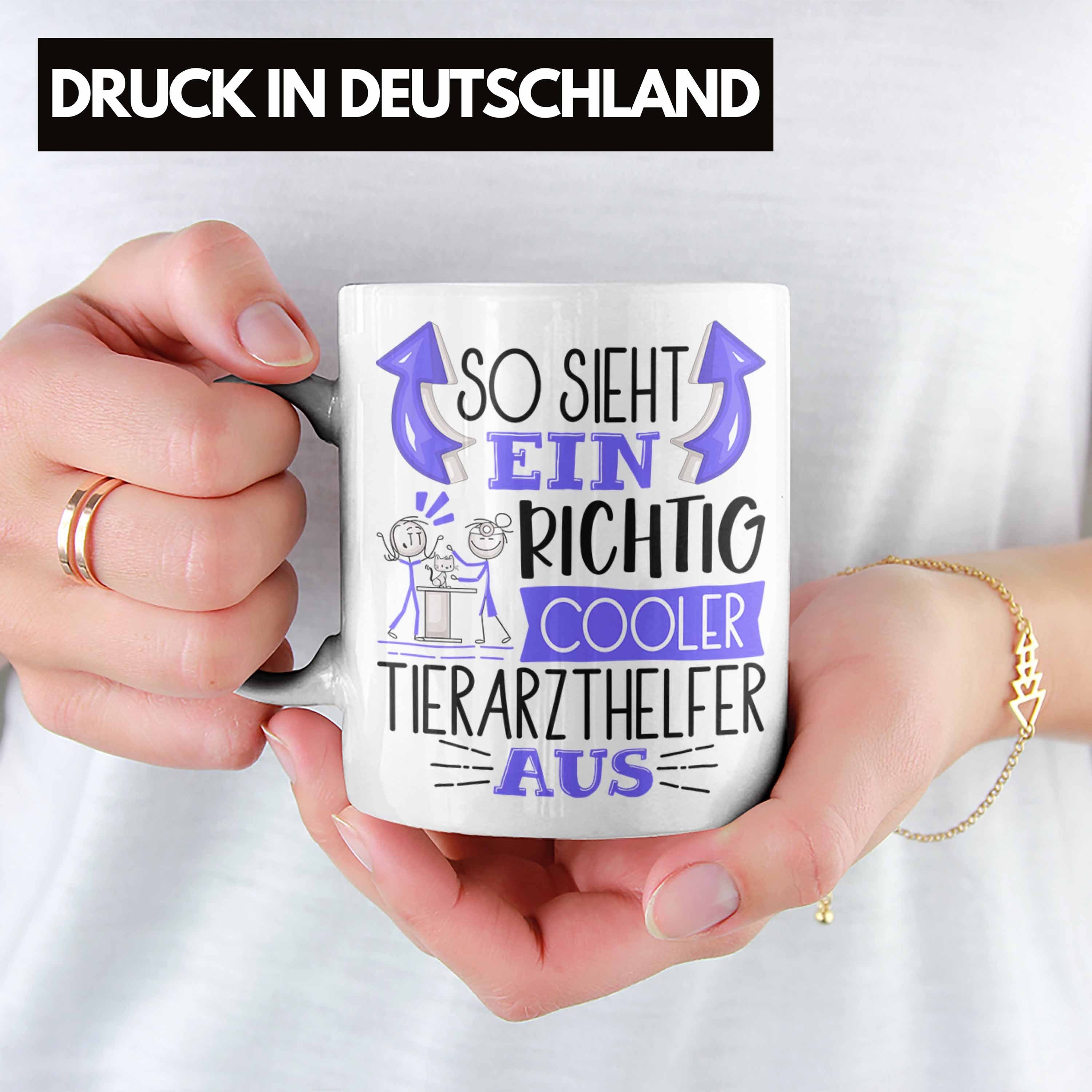 Tasse Trendation Ein So Tasse Geschenk Tier Sieht Cooler für Tierarzthelfer Richtig Weiss Aus