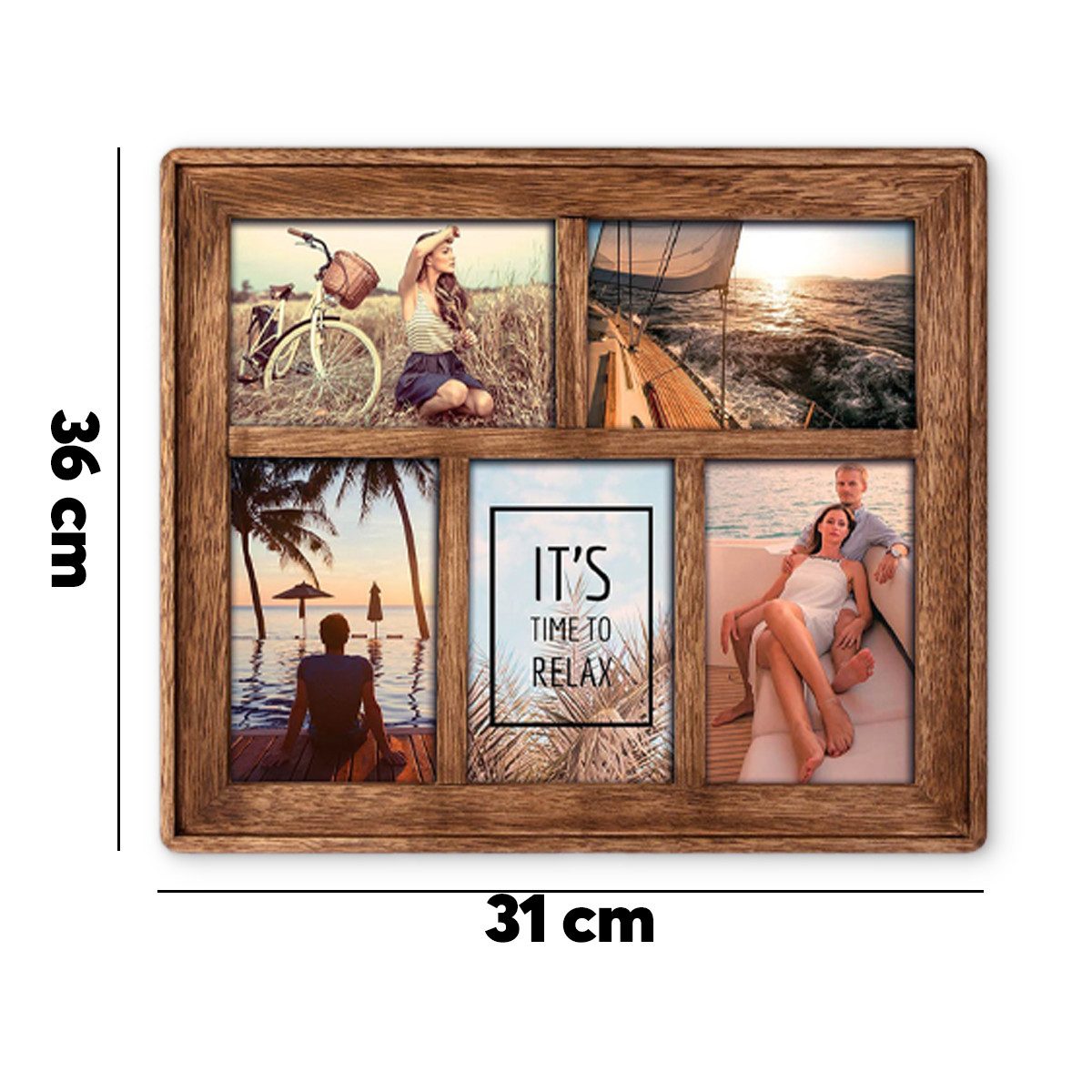 matches21 HOME & HOBBY Bilderrahmen Vintage Holz Bilderrahmen Collage recht günstig online kaufen