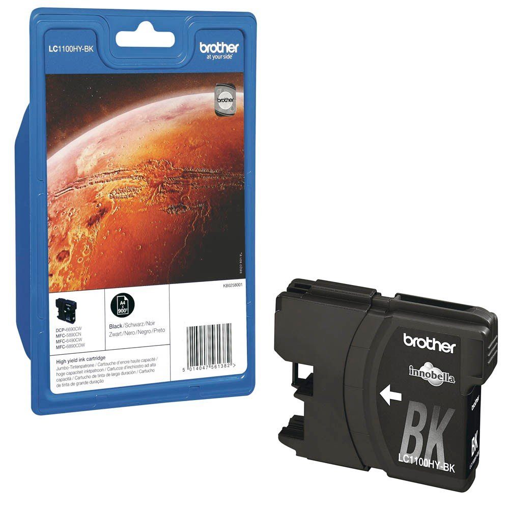 1 Tintenpatrone LC-1100HY ca. 900 Seiten - black Tintenpatrone