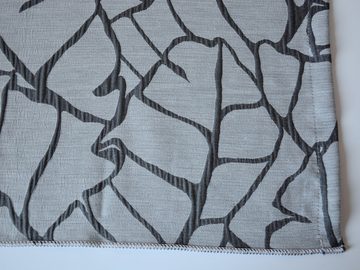 Vorhang Schlaufenschal mit Musterung grau, Clever-Kauf-24, Schlaufen, blickdicht