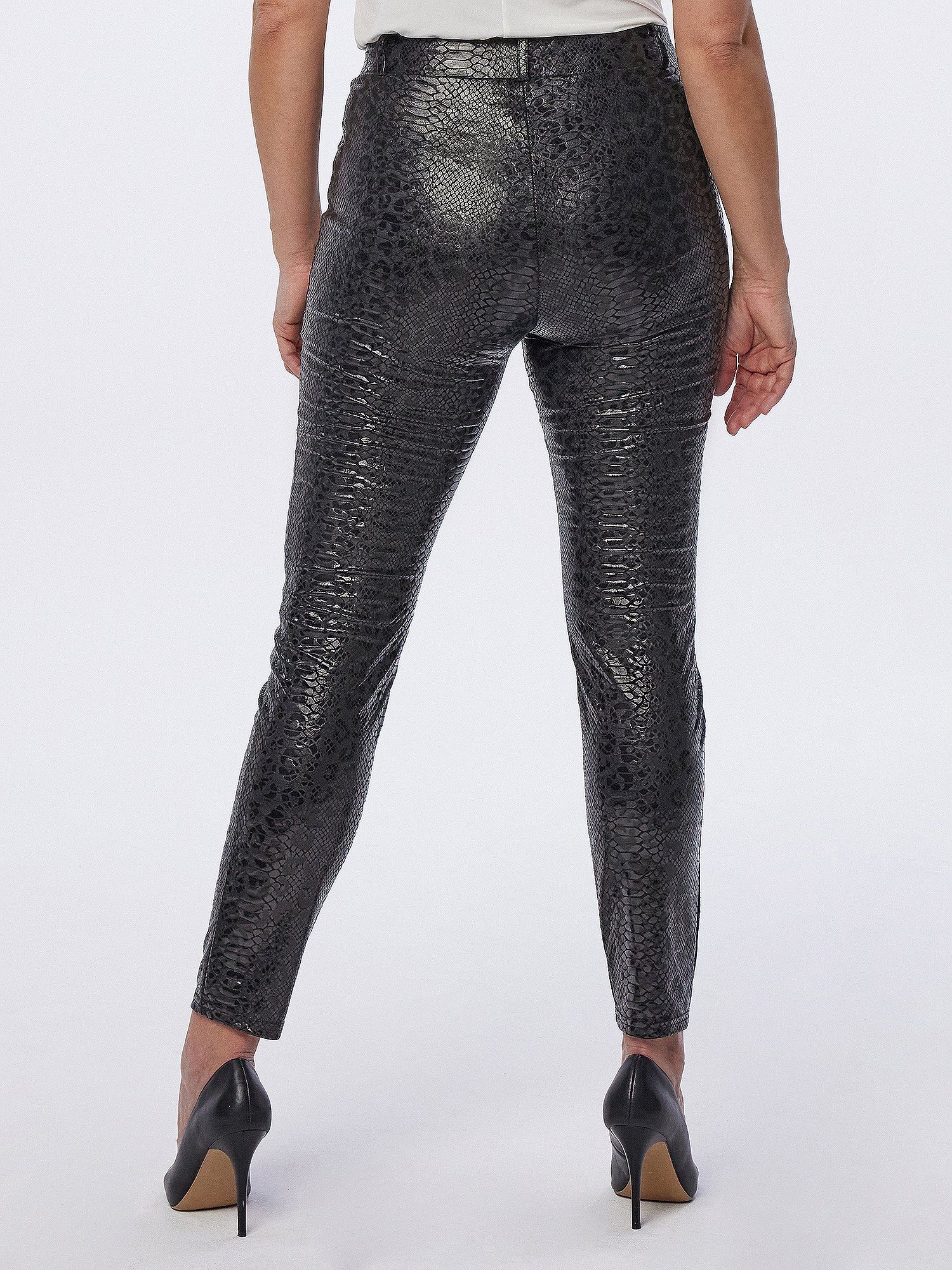 MONACO blue Lederimitathose Leggings koerpernah in günstig online kaufen
