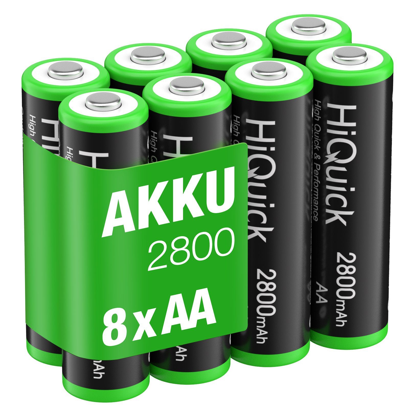 HiQuick AA Akku Mignon 2800mAh 4/8/16/20 Stück - Wiederaufladbare Batterien Akku (1,2 V)