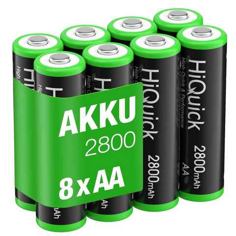 HiQuick AA Akku Mignon 2800mAh 4/8/16/20 Stück - Wiederaufladbare Batterien Akku (1,2 V)