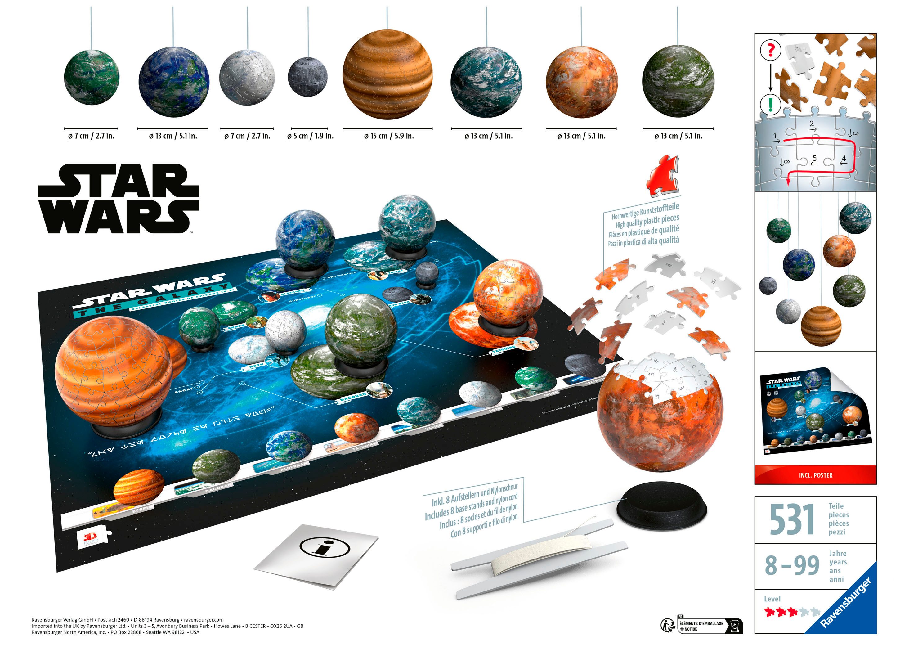 Ravensburger 3D-Puzzle Himmelskörper der Star Wars günstig online kaufen