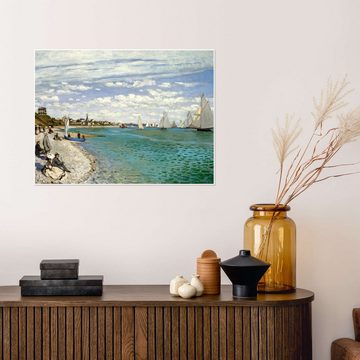 Posterlounge Poster Claude Monet, Regatta in Sainte-Adresse, Wohnzimmer Malerei