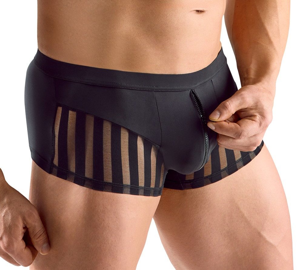 Svenjoyment Boxershorts mit transparenten Streifen & Zipper
