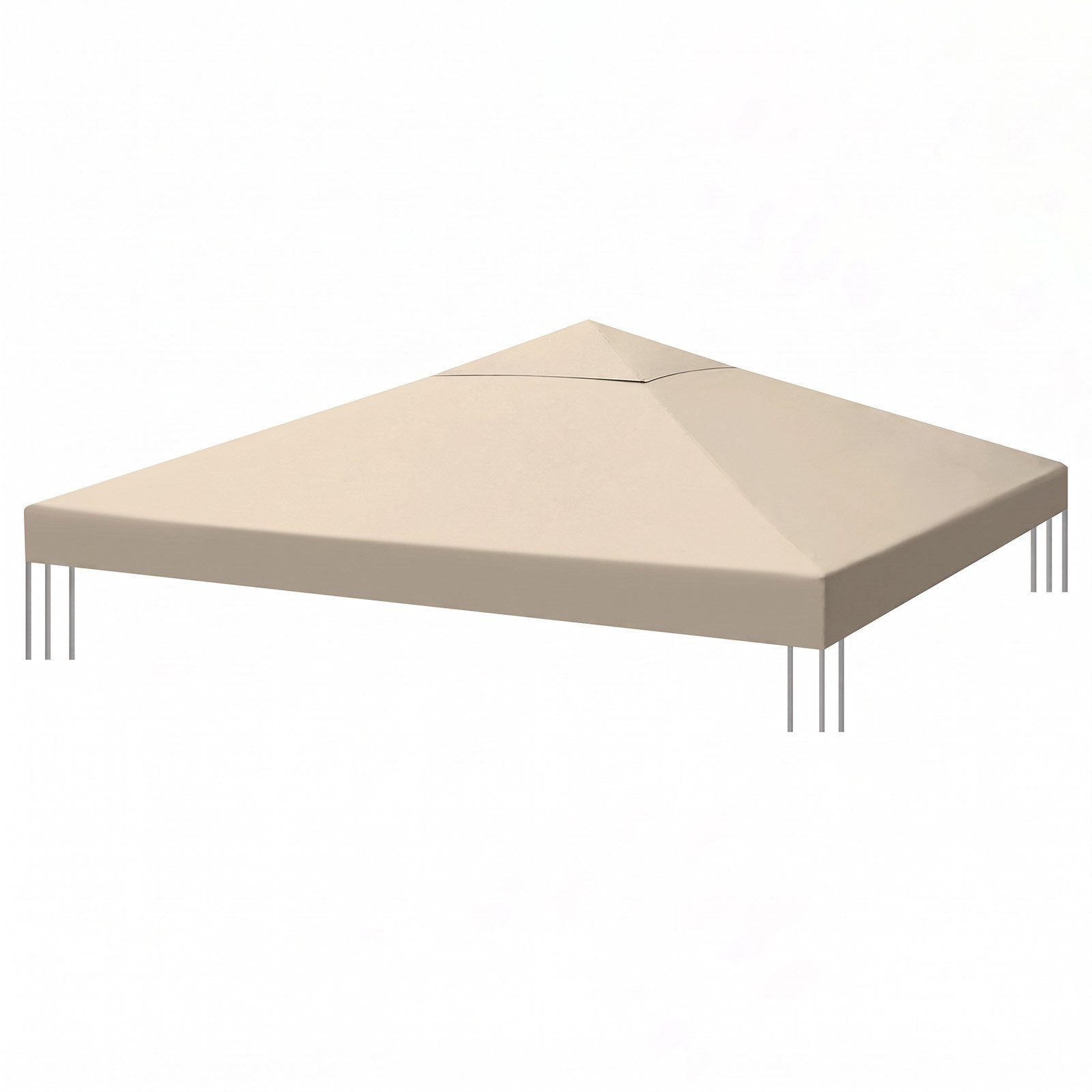 Sekey Pavillon-Ersatzdach Pavillondach 3x3 Ersatzdach Wasserdicht, 800D Polyester, mit Doppelter PU-Beschichtung, für Gartenpavillon 3 x 3 m