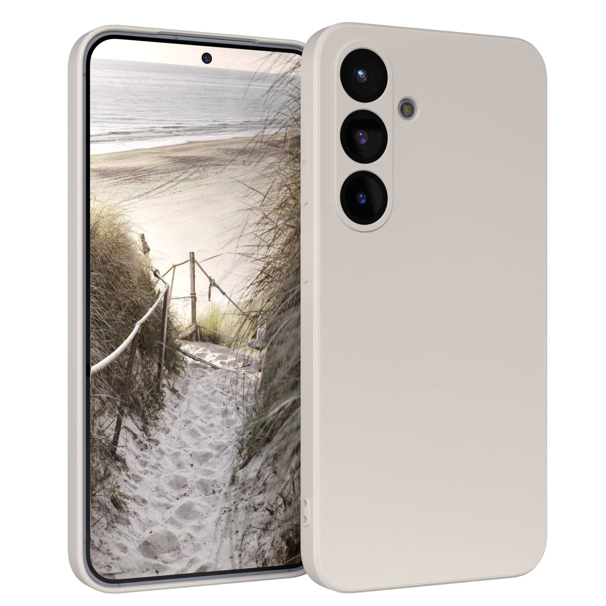 EAZY CASE Handyhülle für Samsung Galaxy S25 Hülle Silikon 6,2 Zoll, Bumper Case Matt Slimcover Silikonschutzhülle elastisch Polarstern